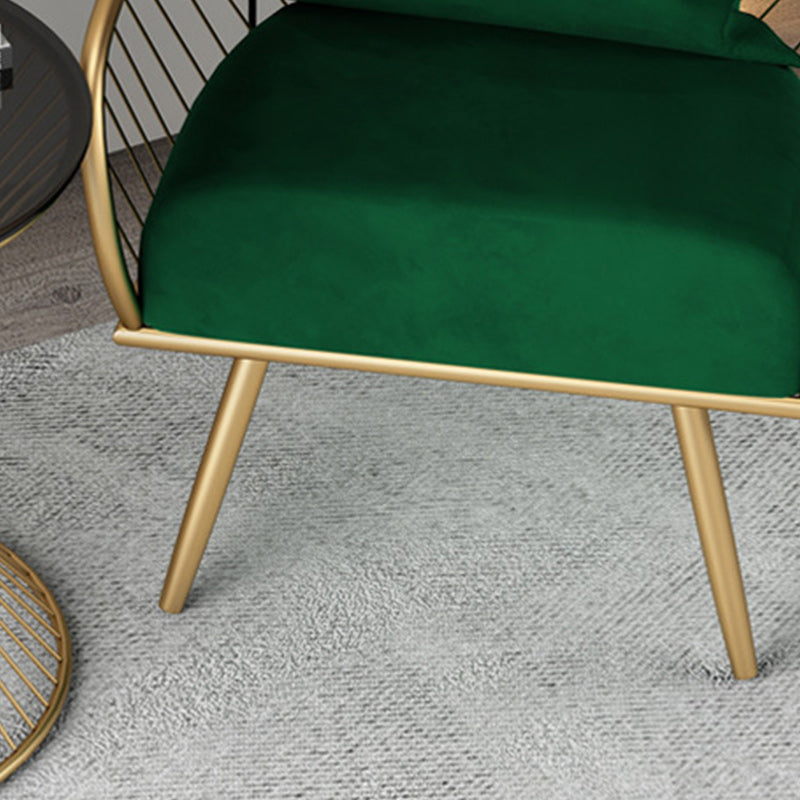 Glam Accent Chair Living Room Reclining Basic Four Legs Pillow Back Parsons Chair