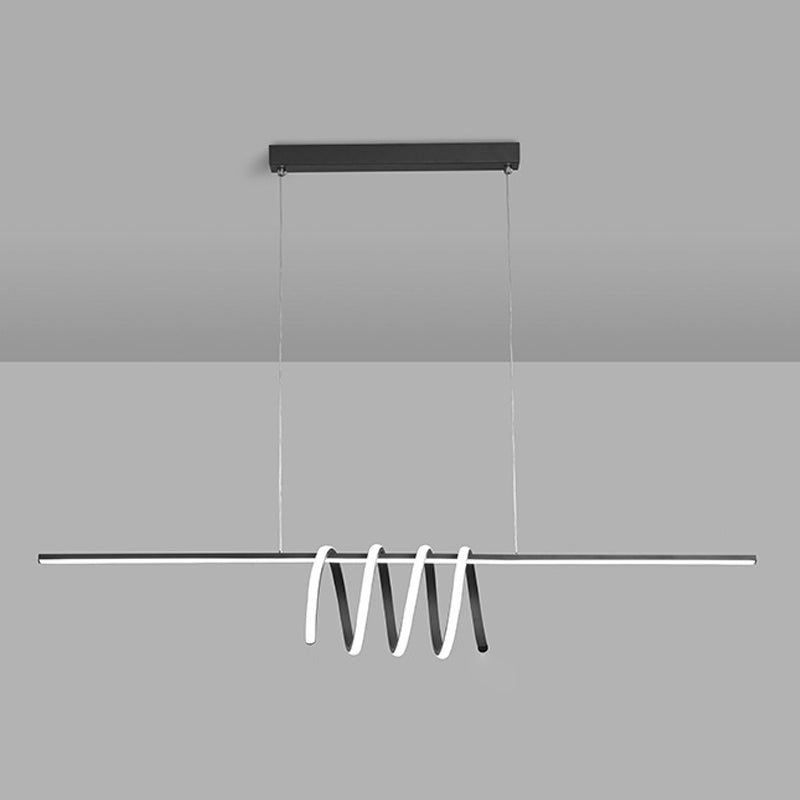 Modern LED Kitchen Island Lighting Black Ceiling Light for Room Foyer