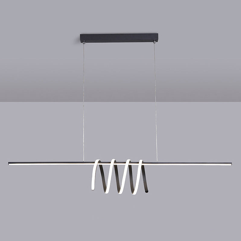 Modern LED Kitchen Island Lighting Black Ceiling Light for Room Foyer