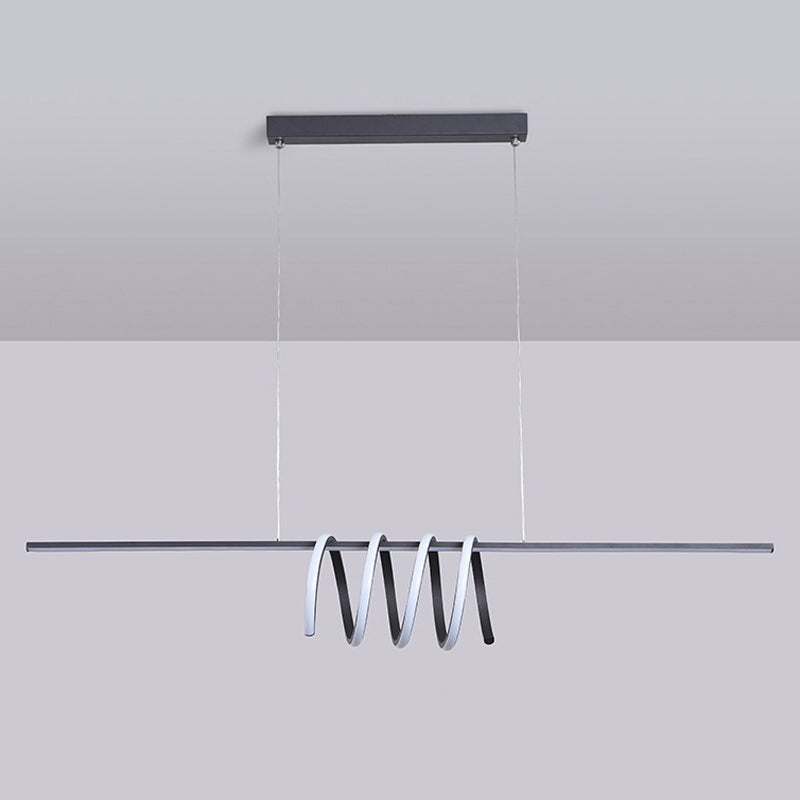 Modern LED Kitchen Island Lighting Black Ceiling Light for Room Foyer