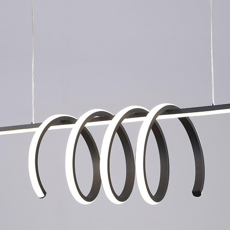 Modern LED Kitchen Island Lighting Black Ceiling Light for Room Foyer