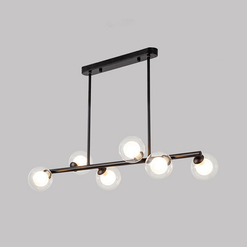 Modern Style Globe Shade Island Pendants Glass Pendant Lights for Dining Room