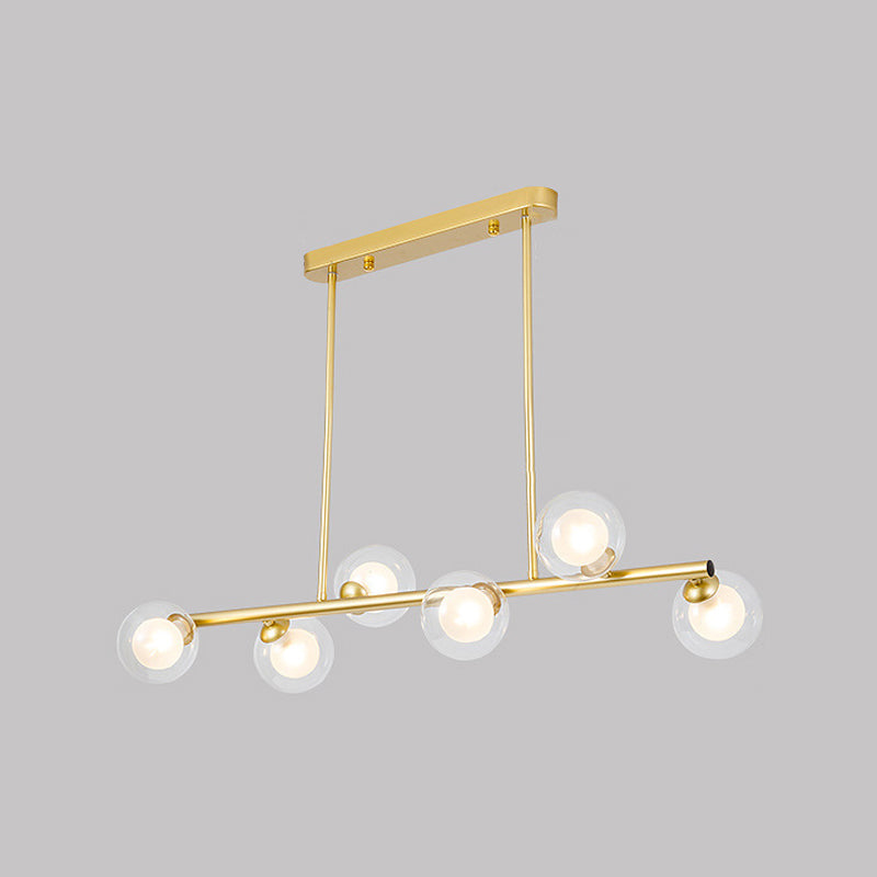 Modern Style Globe Shade Island Pendants Glass Pendant Lights for Dining Room