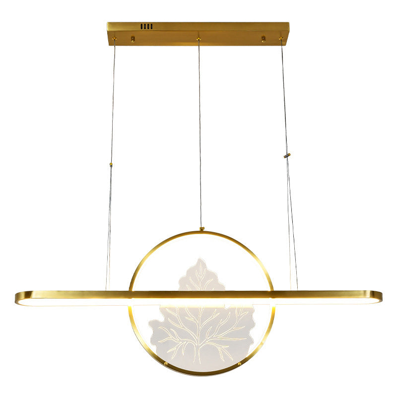 Modern Style Circle Shape Island Pendants 2 Lights Metal Pendant Lights for Dining Room