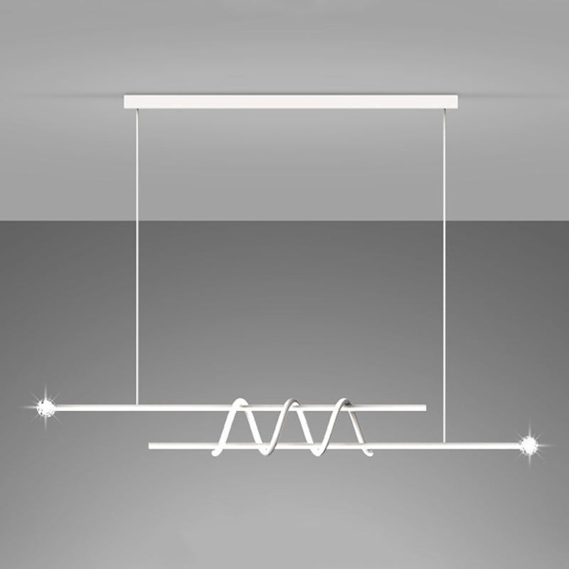 Modern Style Linear Shape Island Pendants Metal Pendant Lights for Dining Room