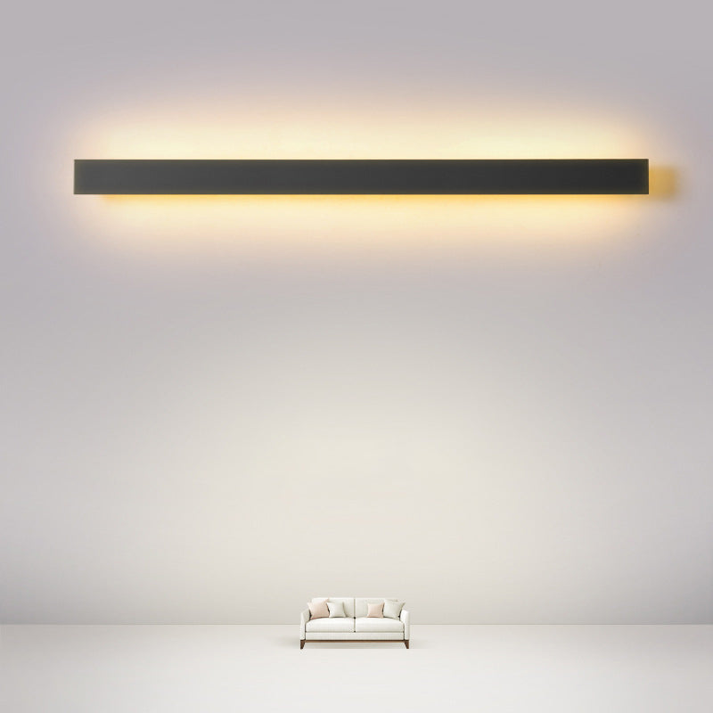 Single Black Modern Wall Mounted Sconce Linear Wall Light for Foyer