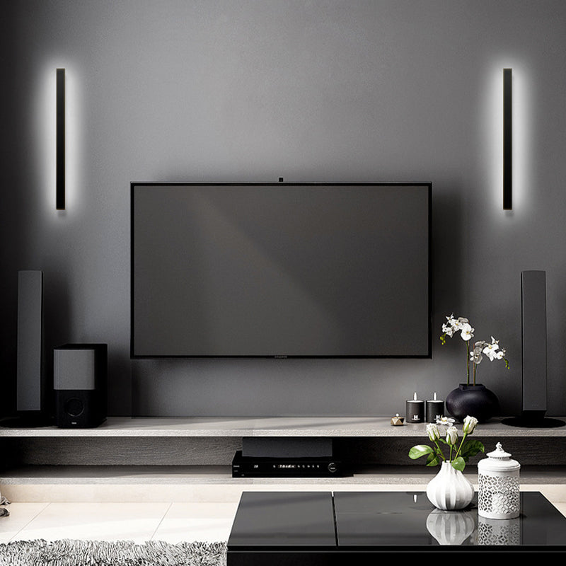 Single Black Modern Wall Mounted Sconce Linear Wall Light for Foyer