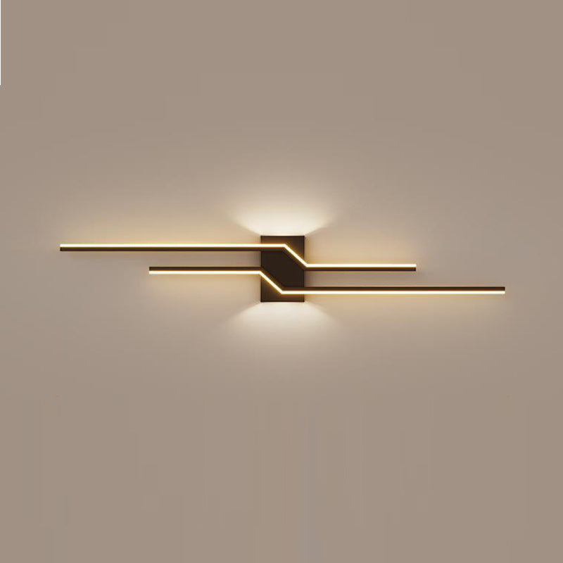 2-Light Modern Wall Mounted Sconce White/Black LED Wall Light for Foyer