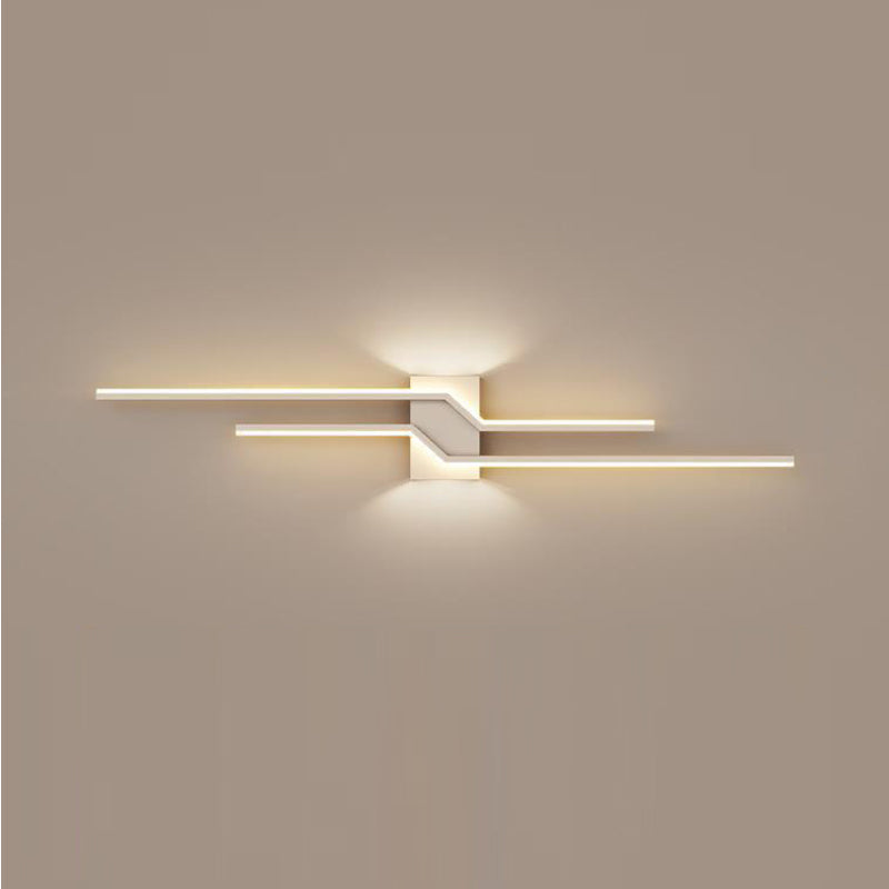 2-Light Modern Wall Mounted Sconce White/Black LED Wall Light for Foyer