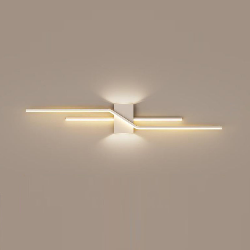 2-Light Modern Wall Mounted Sconce White/Black LED Wall Light for Foyer