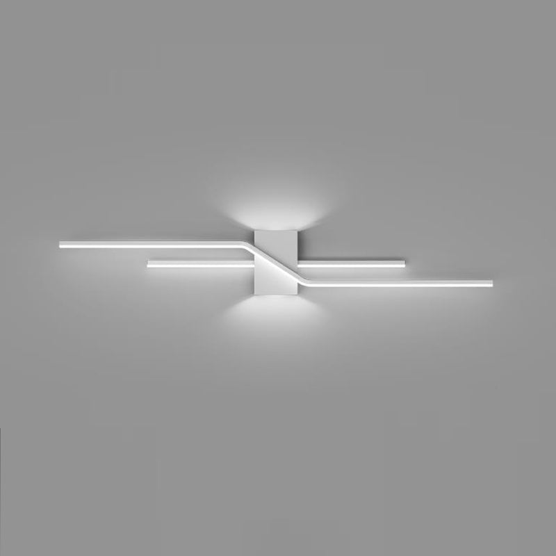 2-Light Modern Wall Mounted Sconce White/Black LED Wall Light for Foyer