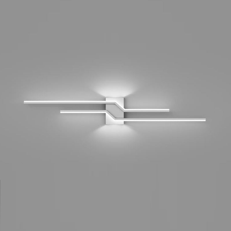 2-Light Modern Wall Mounted Sconce White/Black LED Wall Light for Foyer