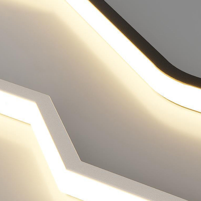 2-Light Modern Wall Mounted Sconce White/Black LED Wall Light for Foyer