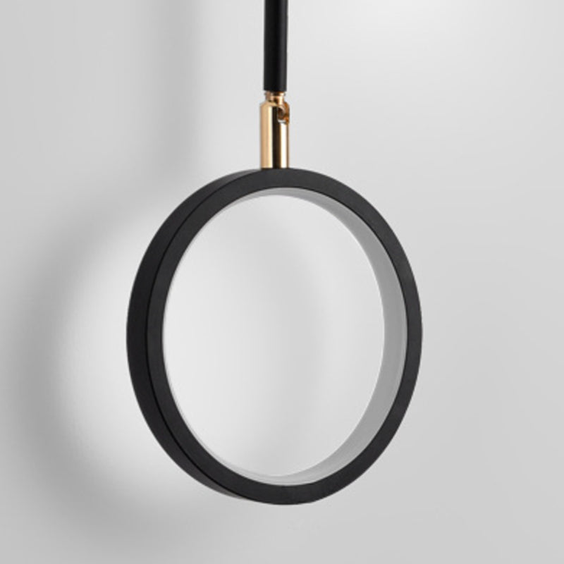 Contemporary LED Wall Light Black Metal Lighting for Living Room