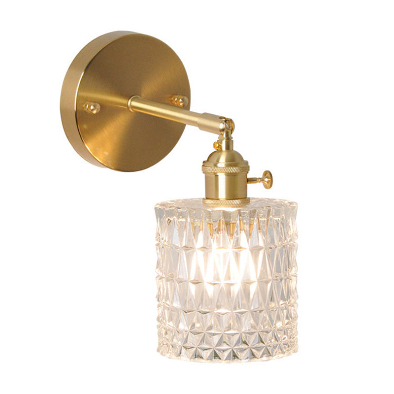 Industrial Glass Wall Light Metal Golden Lighting for Restaurant