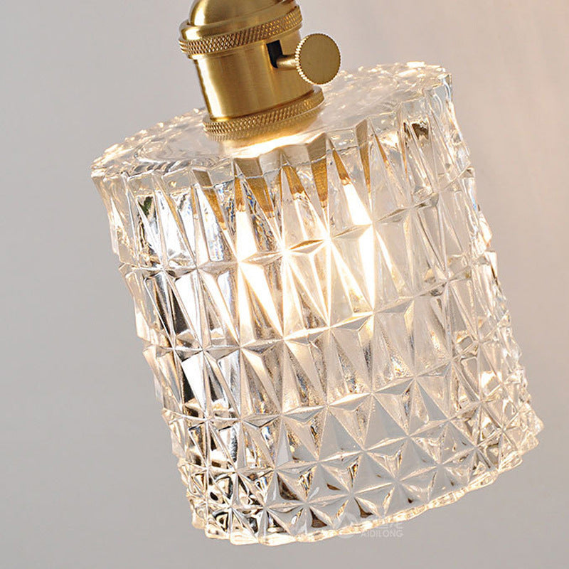 Industrial Glass Wall Light Metal Golden Lighting for Restaurant