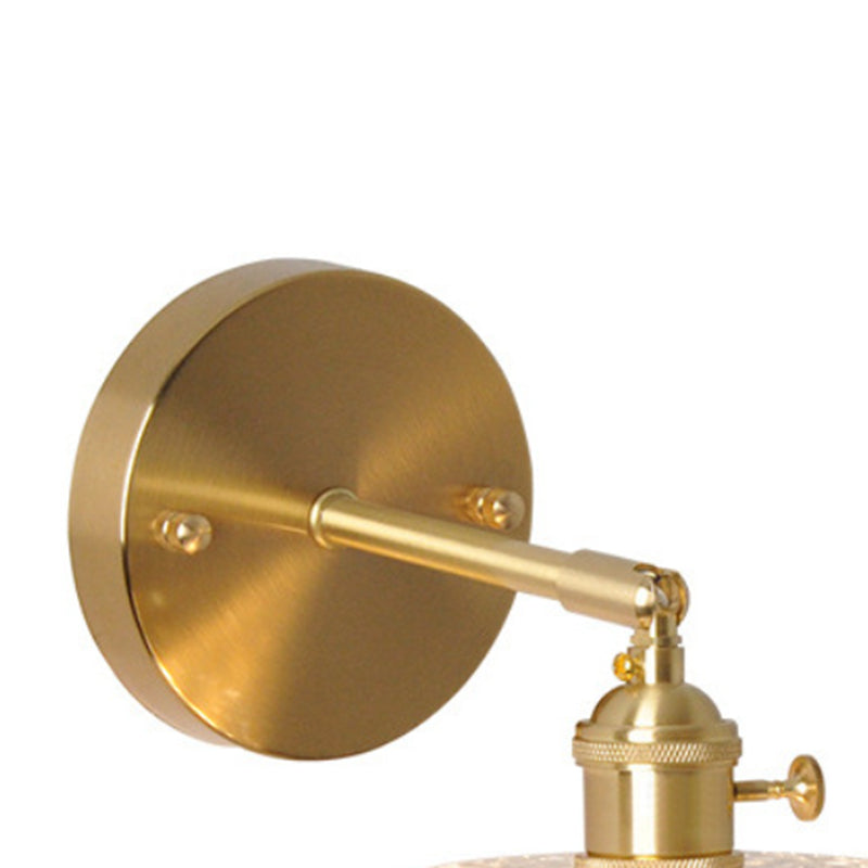 Industrial Glass Wall Light Metal Golden Lighting for Restaurant