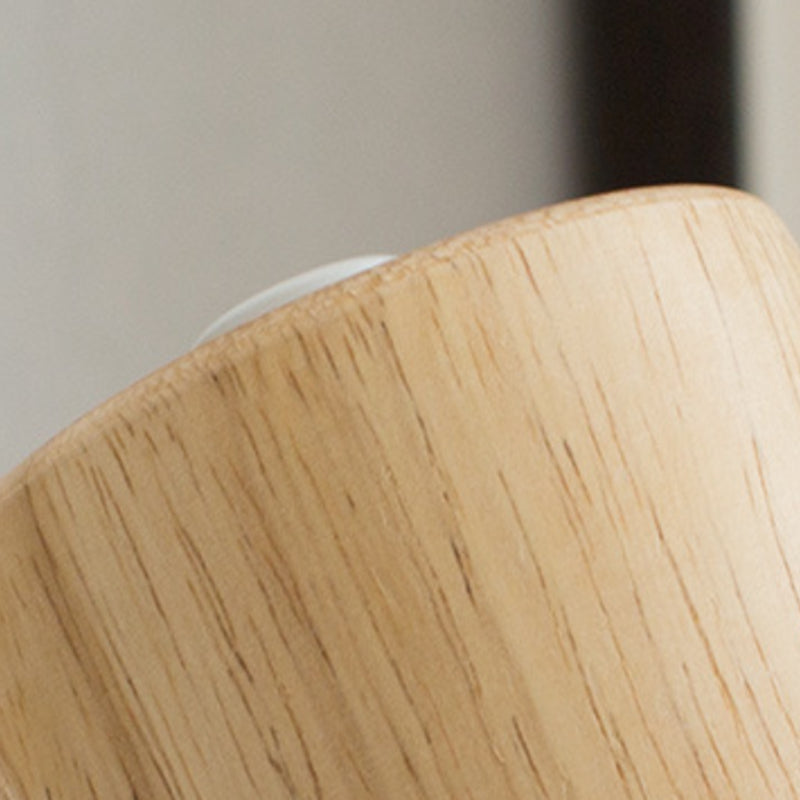 1-Light Metal Sconce Lighting Modern Wood Wall Light for Dining Room