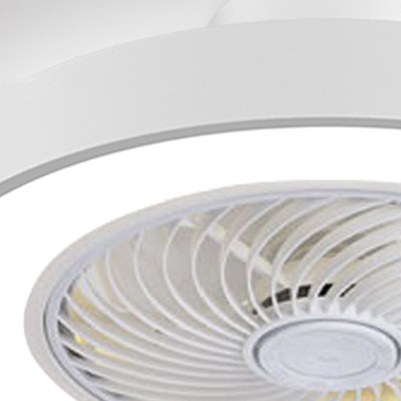 Modernism Drum Ceiling Fan Plastic and Acrylic LED Fan Fixture in 4 Colors