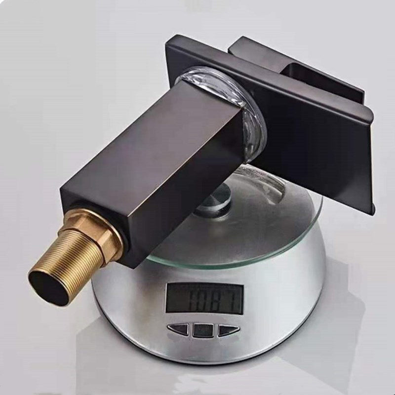 1-Handle Basin Lavatory Faucet 1-Hole Widespread Bathroom Vessel Faucet with LED Lighting