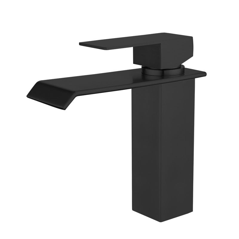 Industrial Vessel Faucet Stainless Steel Lever Handles Waterfall Spout Bathroom Faucet