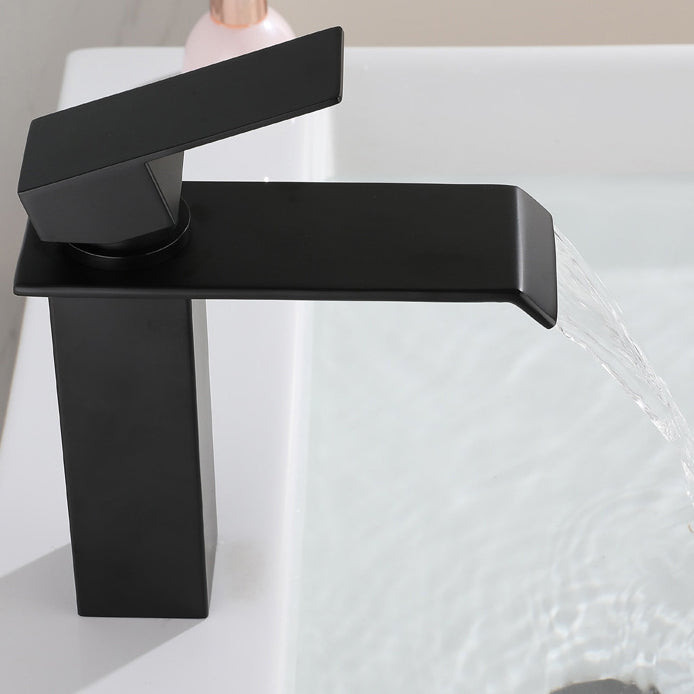 Industrial Vessel Faucet Stainless Steel Lever Handles Waterfall Spout Bathroom Faucet
