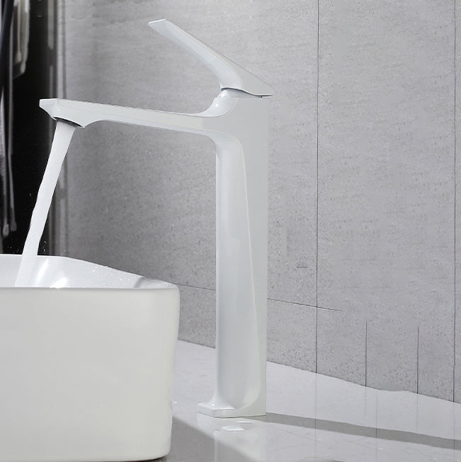 Contemporary Centerset Faucet Lever Handles Single Hole Low Arc Solid Brass Square Faucet
