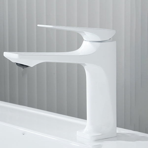 Contemporary Centerset Faucet Lever Handles Single Hole Low Arc Solid Brass Square Faucet
