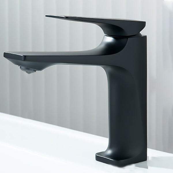 Contemporary Centerset Faucet Lever Handles Single Hole Low Arc Solid Brass Square Faucet