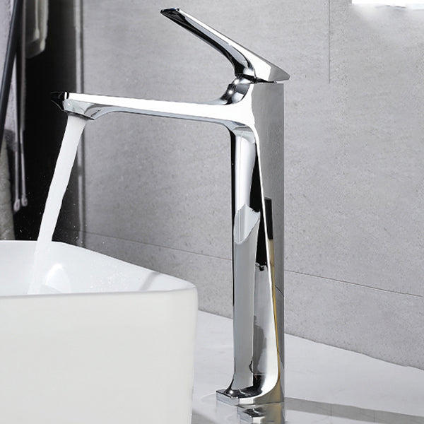 Contemporary Centerset Faucet Lever Handles Single Hole Low Arc Solid Brass Square Faucet