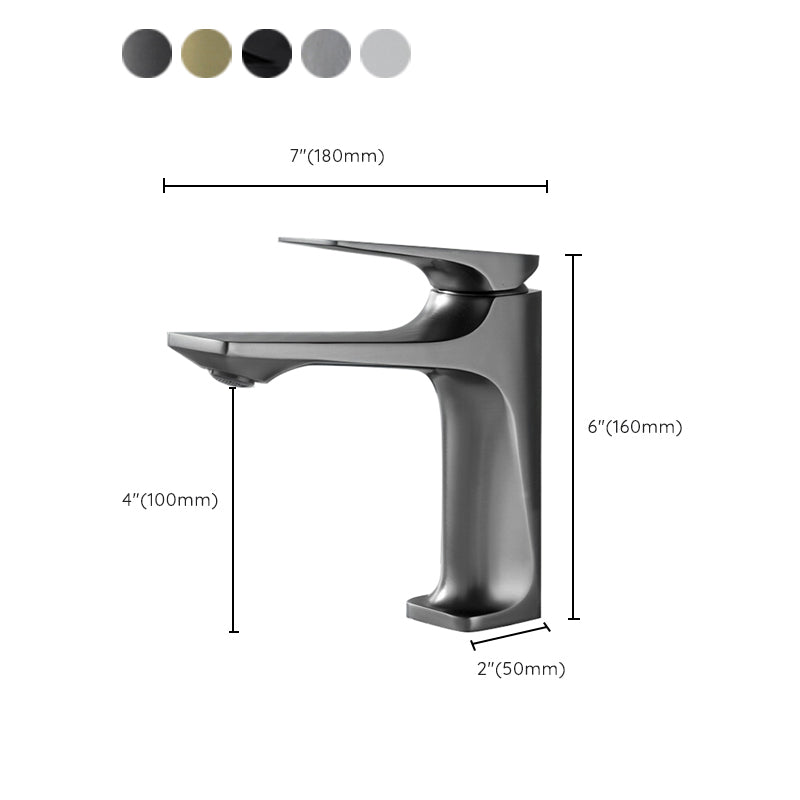 Contemporary Centerset Faucet Lever Handles Single Hole Low Arc Solid Brass Square Faucet