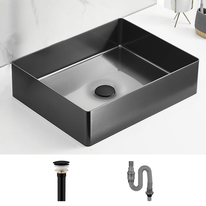 Modern Style Bathroom Sink Stainless Steel Noise-cancelling Design Bathroom Sink