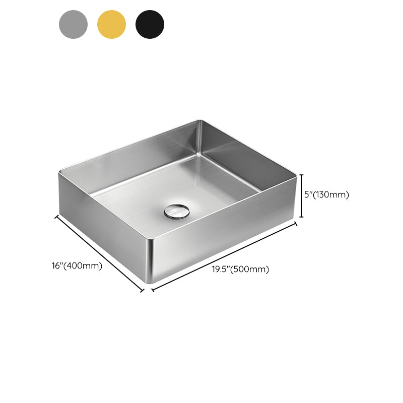 Modern Style Bathroom Sink Stainless Steel Noise-cancelling Design Bathroom Sink