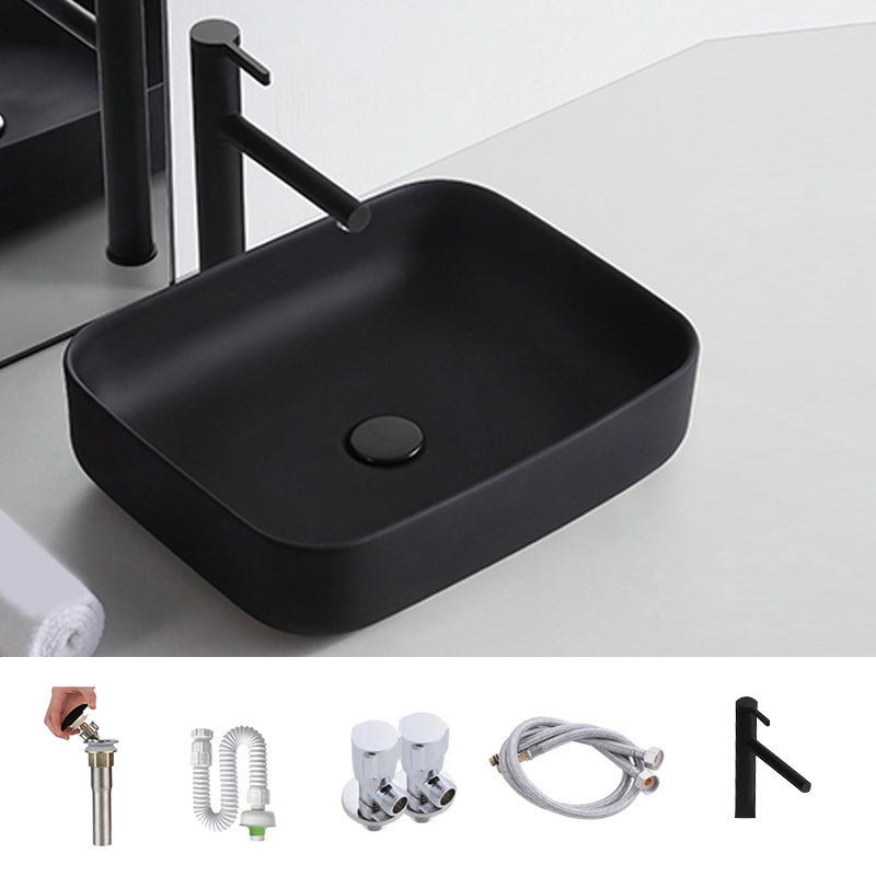Modern Trough Bathroom Sink White and Black Trough Bathroom Sink