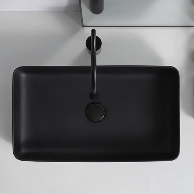 Modern Trough Bathroom Sink White and Black Trough Bathroom Sink