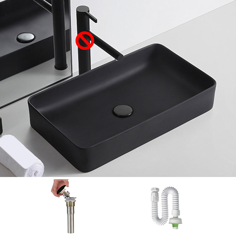 Modern Trough Bathroom Sink White and Black Trough Bathroom Sink