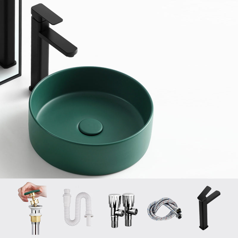 Porcelain Green and Grey Trough Bathroom Sink Modern Trough Bathroom Sink