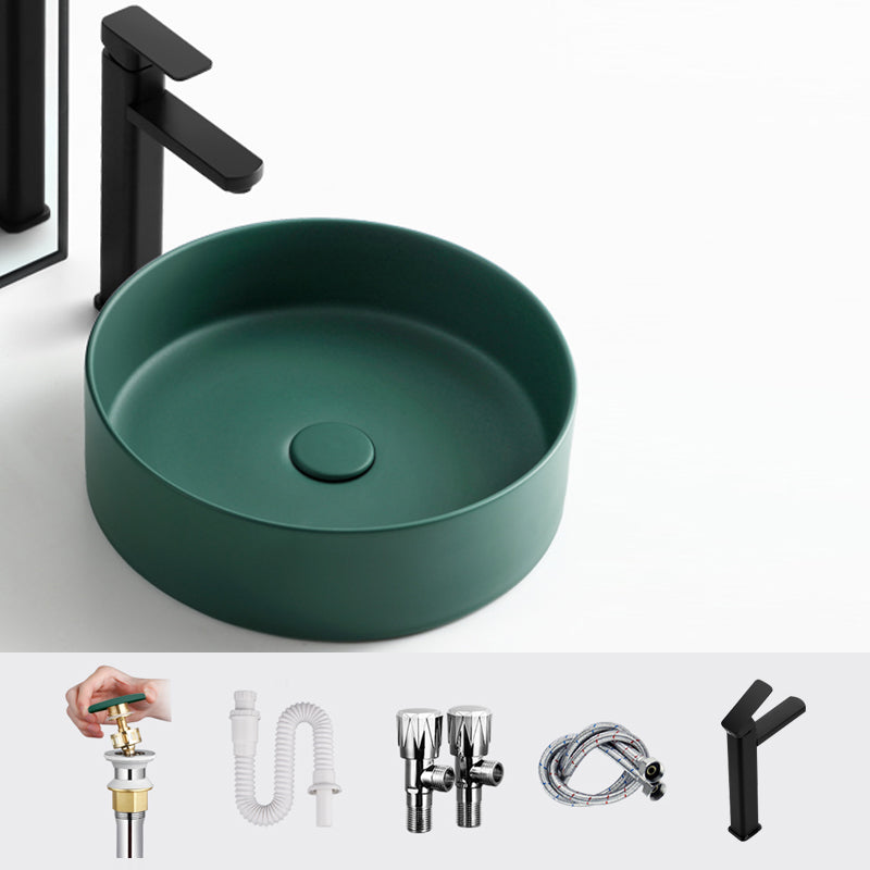Porcelain Green and Grey Trough Bathroom Sink Modern Trough Bathroom Sink