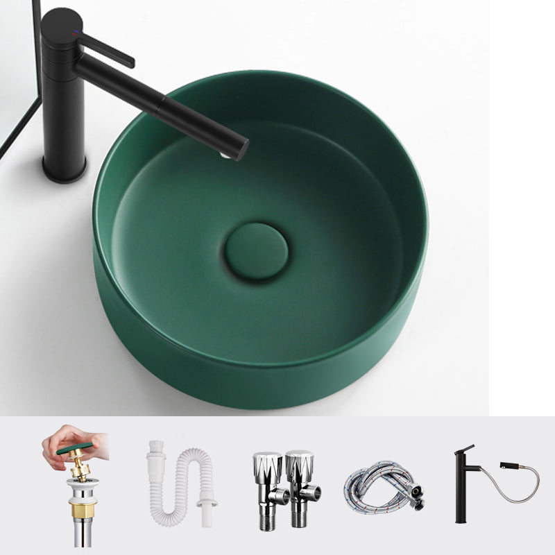 Porcelain Green and Grey Trough Bathroom Sink Modern Trough Bathroom Sink