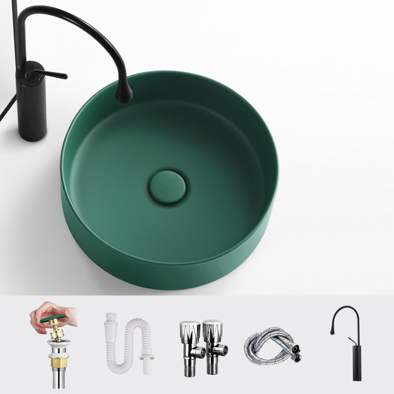 Porcelain Green and Grey Trough Bathroom Sink Modern Trough Bathroom Sink