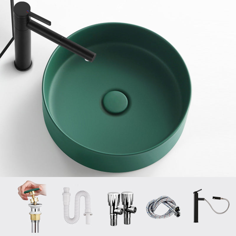Porcelain Green and Grey Trough Bathroom Sink Modern Trough Bathroom Sink