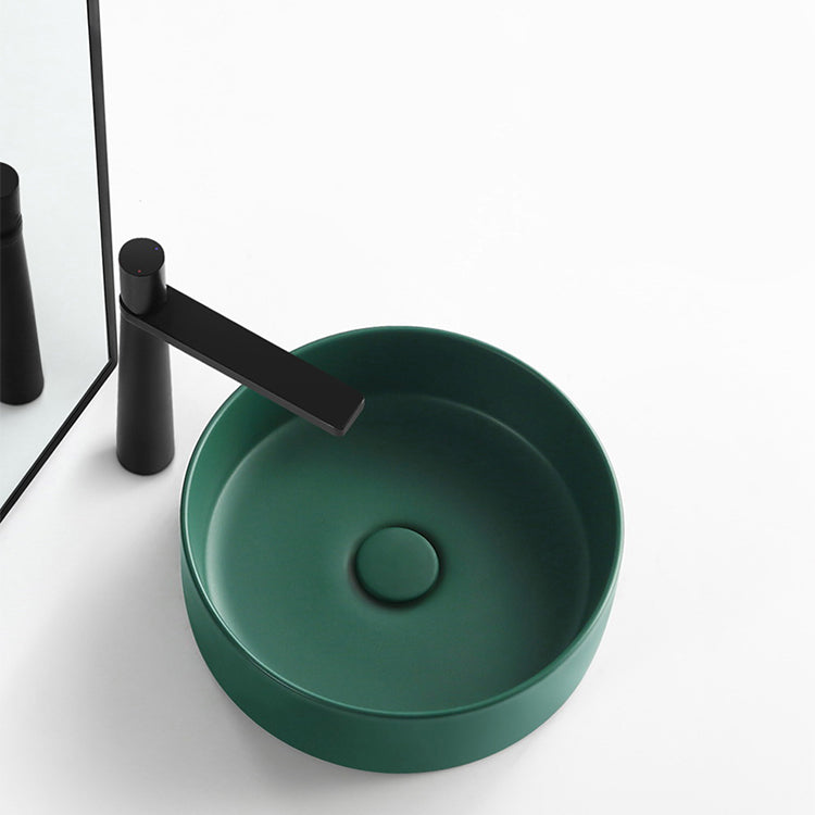 Porcelain Green and Grey Trough Bathroom Sink Modern Trough Bathroom Sink