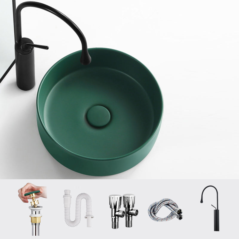 Porcelain Green and Grey Trough Bathroom Sink Modern Trough Bathroom Sink