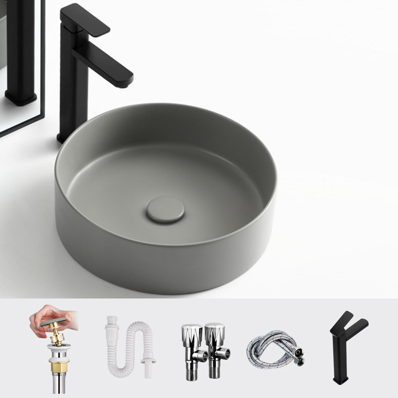 Porcelain Green and Grey Trough Bathroom Sink Modern Trough Bathroom Sink