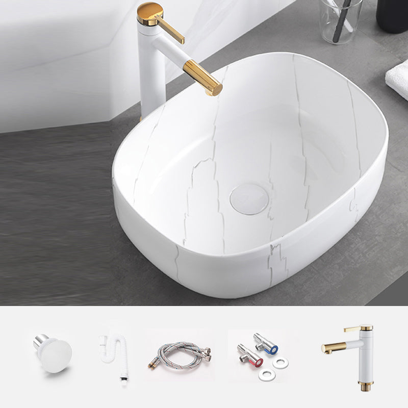 Classic Style Bathroom Sink Stainless Steel Dirt Resistant Bathroom Sink