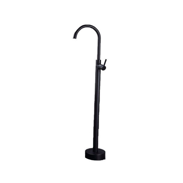 Modern Floor Mounted Metal Freestanding Tub Filler Single Handle Freestanding Faucet