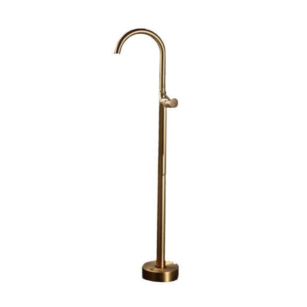 Modern Floor Mounted Metal Freestanding Tub Filler Single Handle Freestanding Faucet