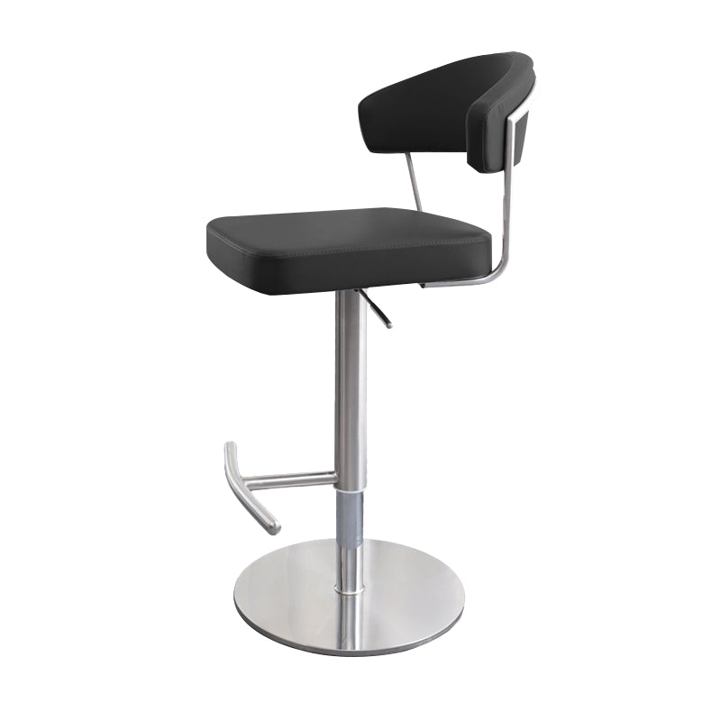 Leather Bar Stool Adjustable Backrest Counter Stool for Bristol With Cushion