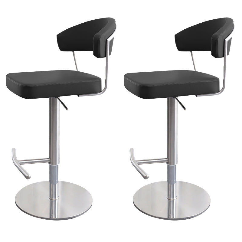 Leather Bar Stool Adjustable Backrest Counter Stool for Bristol With Cushion