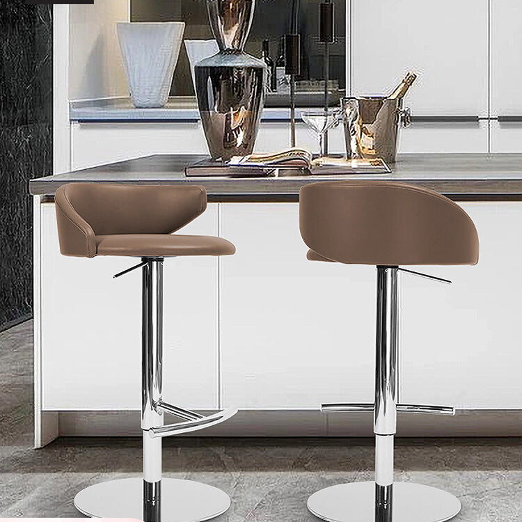 Industrial Leather Bar Stool Adjustable Height Counter Stool for Bristol